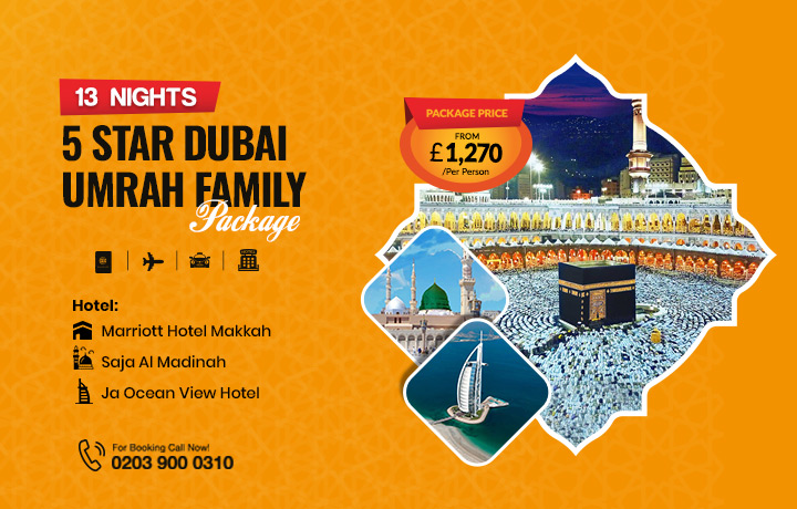 13 Nights 5 star Dubai Umrah Package