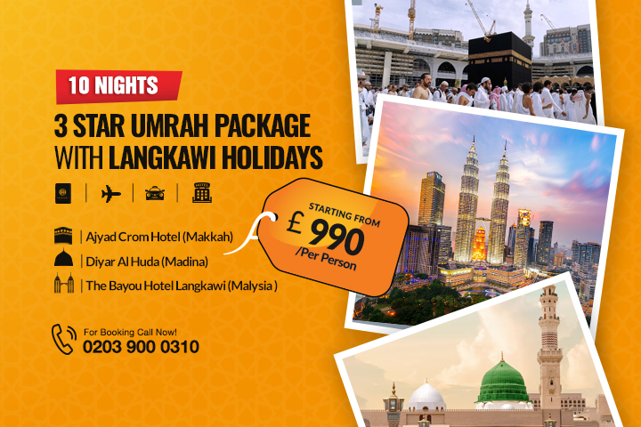 10 Nights 3 Star Umrah Package with Langkawi Holidays