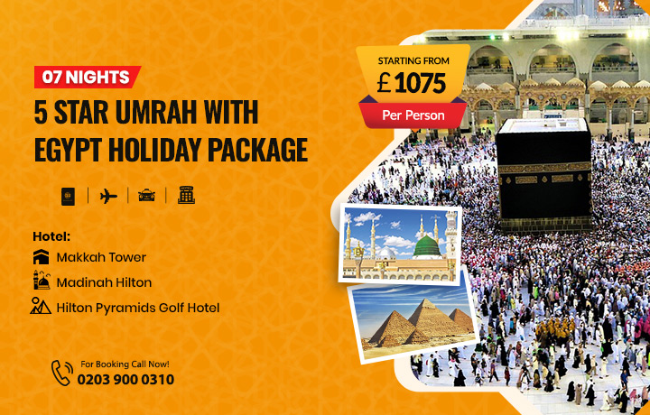 7 Nights 5 Star Umrah with Egypt Holiday Package