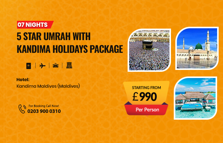 7 Nights 5 Star Umrah with Kandima Holidays Package