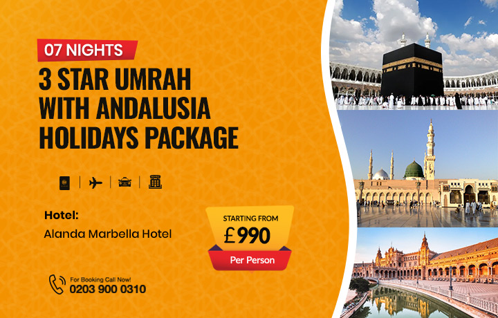 7 Nights 3 Star Umrah with Andalusia Holidays Package