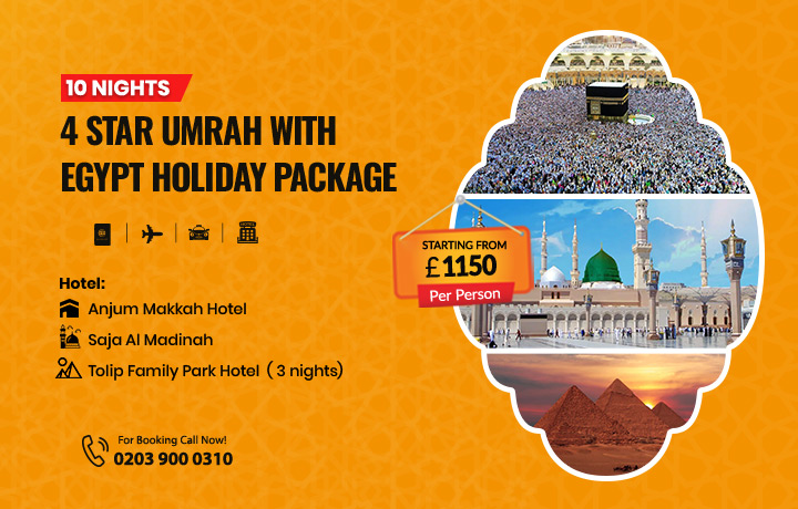 10 Nights 4 Star Umrah with Egypt Holidays Package
