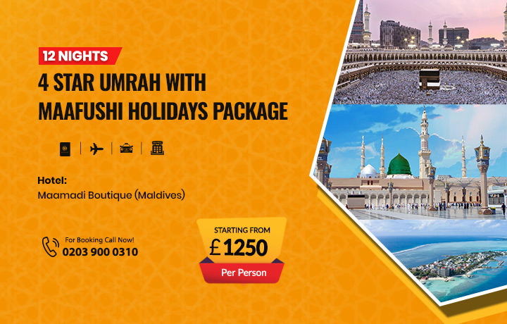 12 Nights 4 Star Umrah with Maafushi Holidays Package