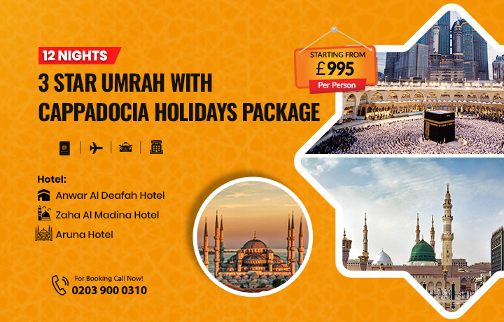 12 Nights 3 Star Umrah with Cappadocia Holidays Package