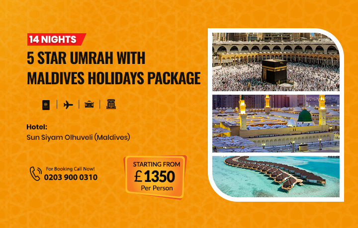 14 Nights 5 Star Umrah with Maldives Holidays Package