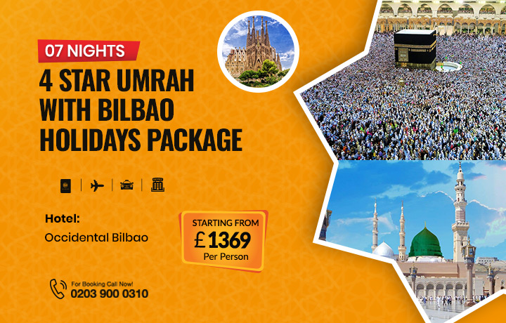 7 Nights 4 Star Umrah with Bilbao Holidays Package