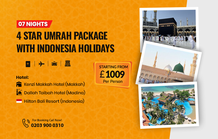 7 Nights 4 Star Umrah Package with Indonesia Holidays