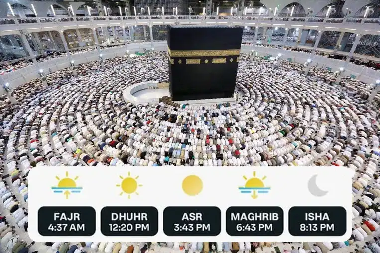 Prayer Times in Masjid al Haram